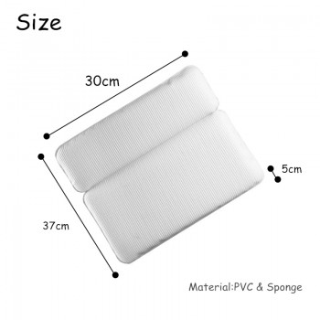 LRAOZOYM Bathroom Products Bath Pillow Back Cushion With Sucker PVC Sponge For Home SPA Relieve Neck 30*37*5cm LR205