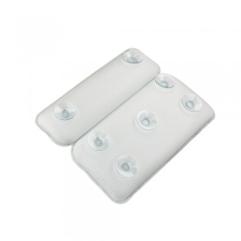 LRAOZOYM Bathroom Products Bath Pillow Back Cushion With Sucker PVC Sponge For Home SPA Relieve Neck 30*37*5cm LR205