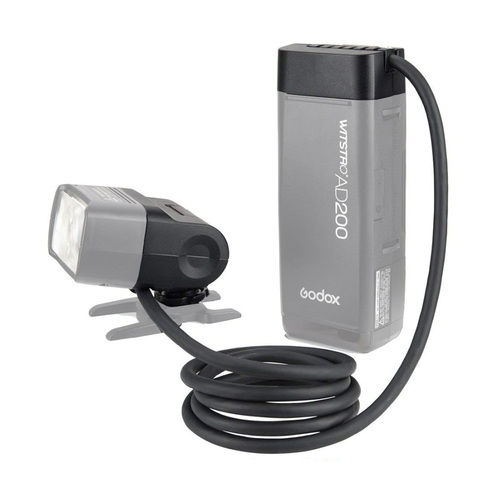 Godox EC200 200W Extension Flash Head for Godox AD200 Flashpoint EVOLV 200 Pocket Flash, 2M Long Extend Cable, Works with AD200