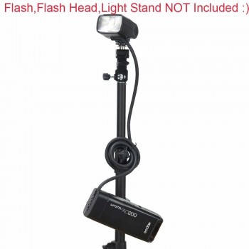 Godox EC200 200W Extension Flash Head for Godox AD200 Flashpoint EVOLV 200 Pocket Flash, 2M Long Extend Cable, Works with AD200
