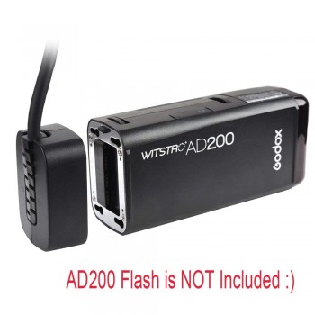 Godox EC200 200W Extension Flash Head for Godox AD200 Flashpoint EVOLV 200 Pocket Flash, 2M Long Extend Cable, Works with AD200