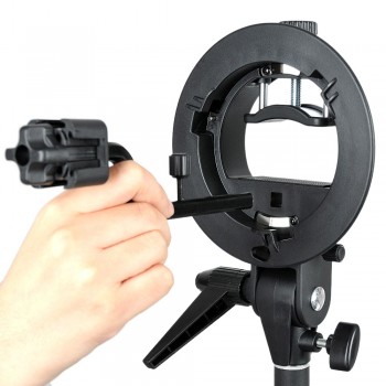 Godox S-FA Universal Aluminium Alloy Four Speedlite Holder Adapter Hot Shoe Mount Adapter for Flash