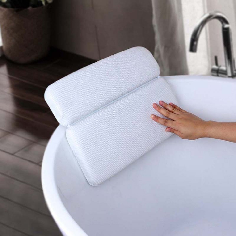 Bathtub Pillow Soft Non-toxic PVC Foam Sponge Neck Support Pillows Non-slip Suction Cups Quick Drying