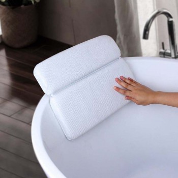 Bathtub Pillow Soft Non-toxic PVC Foam Sponge Neck Support Pillows Non-slip Suction Cups Quick Drying