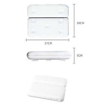 Bathtub Pillow Soft Non-toxic PVC Foam Sponge Neck Support Pillows Non-slip Suction Cups Quick Drying