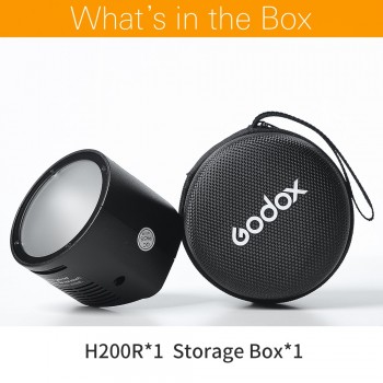 Godox H200R Ring Flash Head Separation Extension Head Portable with Spiral Flash for Godox AD200 Flash