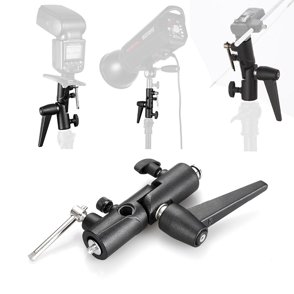 Kaliou H-type LED Light Lamp Flash holder For Photography Video Camcorder DV Camera Tripod Ball Head Clamp Holder Clip Clincher