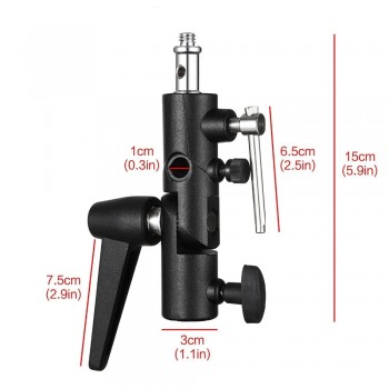 Kaliou H-type LED Light Lamp Flash holder For Photography Video Camcorder DV Camera Tripod Ball Head Clamp Holder Clip Clincher