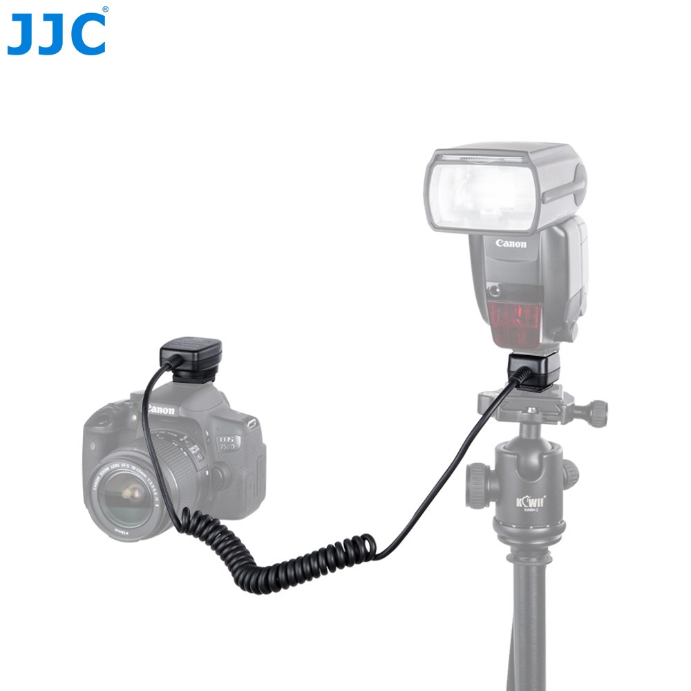 JJC 1.3M TTL Off DSLR Camera Flash Cord Hot Shoe Sync Remote Cable Light Focus Cable for Canon 600EX II-RT/600EX-RT/430EX III-RT