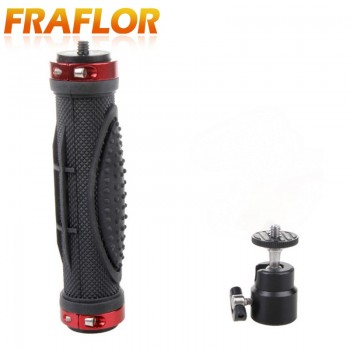 SLR DSLR Camera Rubber Handle Tripod Holder Small Handheld Stabilizer Flash bracket Kit with 1/4 Screw Hole Photo Studio Kit
