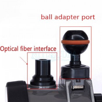 NiteScuba Diving Flashlight adaptor fiber mount for Inon S2000 Z240 Z330 Strobe light adapter Underwater Photography accessories