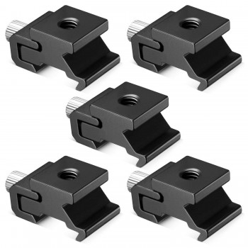 5pcs Camera Metal Cold Shoe Hot Shoe Flash Bracket Mount Adapter With 1/4 Tripod Screw for Light Stand Tripod