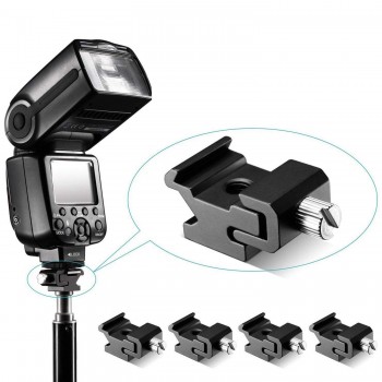 5pcs Camera Metal Cold Shoe Hot Shoe Flash Bracket Mount Adapter With 1/4 Tripod Screw for Light Stand Tripod
