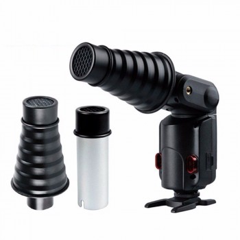 Godox AD-S9 Photography Accessories Aluminum alloy Snoot with Honeycomb Grid for Godox WITSTRO Speedlite Flash AD180 AD360 AD200