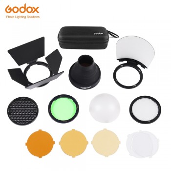 In Stock !!! Godox AD200 H200R Accessories AK-R1 Barn Door, Snoot, Color Filter, Reflector, Honeycomb, Diffuser Ball Kits
