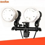 Continuous light Studio Flash accessories LH-02 AC Slave Light Double E27 Socket with Umbrella Holder Softbox Light Stand Mount
