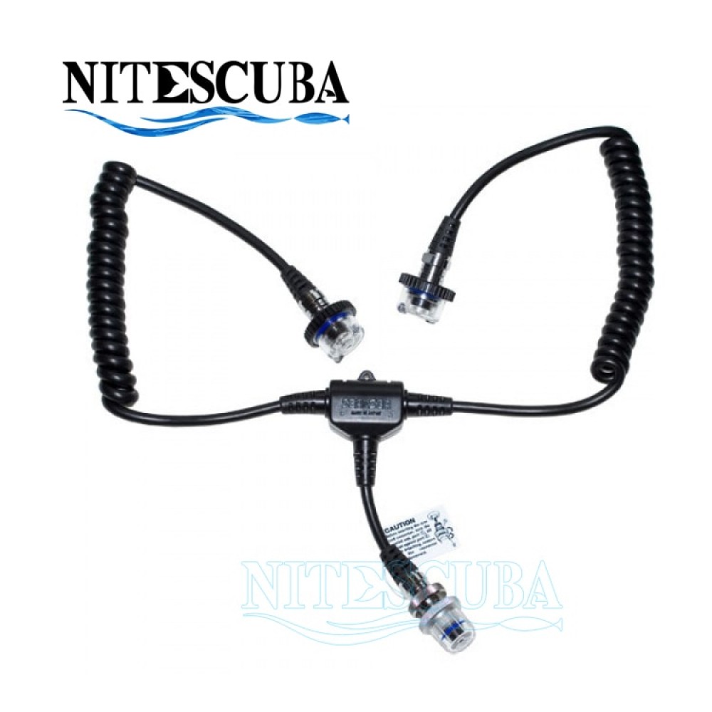 Nitescuba Diving Strobe Dual Sync Cord digital fiber optic cable for INON Z240 SEAamp;SEA YS-D1 D2 5pin Nikonos for Camera housing