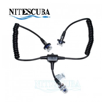 Nitescuba Diving Strobe Dual Sync Cord digital fiber optic cable for INON Z240 SEAamp;SEA YS-D1 D2 5pin Nikonos for Camera housing