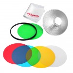 Godox AD-M Standard Reflector Beauty Dish with 5 Color Filters Soft Diffuser for Godox AD200 AD180 AD360 AD360II Camera Flashes