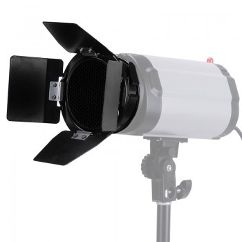 Godox BD-03 Barn Door With Honeycomb Grid and 4 Color Filter Kits for Photo Studio Flash K-150 K-180 250SDI 300SDI E250 E300