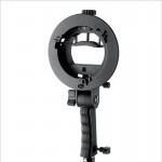 Handheld S-Type Bracket Holder with Bowens Mount for Speedlite Flash Accessories Snoot Softbox Umbrella Bowens Mount Holder