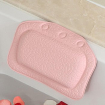 Eco-Friendly Comfortable SPA Bath Pillow Headrest Suction Cup Bathtub Soft Pillows Bathroom Products 21*31cm