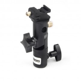 Camera Flash Speedlite Mount Swivel Light Stand Bracket Umbrella Holder Shoe Mount for Flashes, Studio Light, LED Light E Type