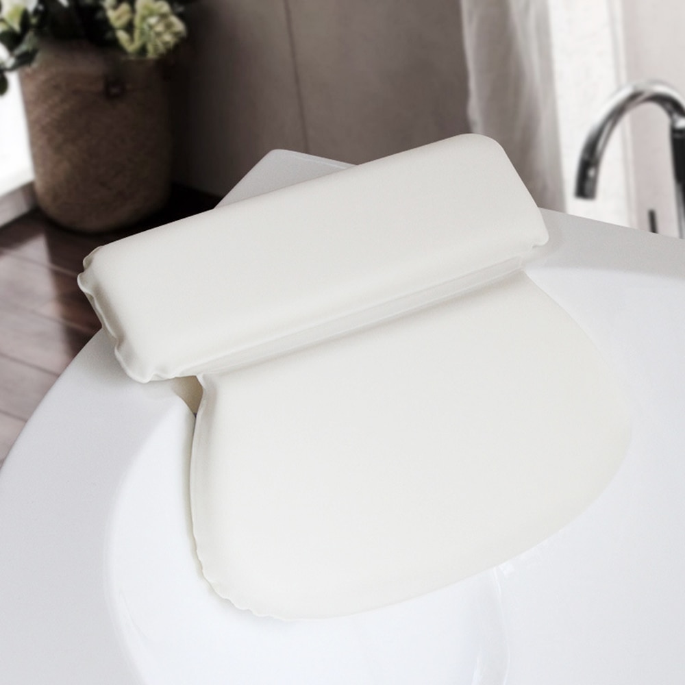 Bathtub Pillow Waterproof Spa Bath Pillow Powerful Suction Cups Soft Headrest for Shoulder Neck Support Pillow Home Hotel Tool