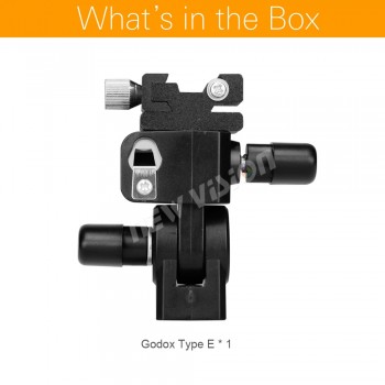 Godox E-Type Flash Hot Shoe Umbrella Holder Swivel Bracket Mount Light Stand Type E for DSLR