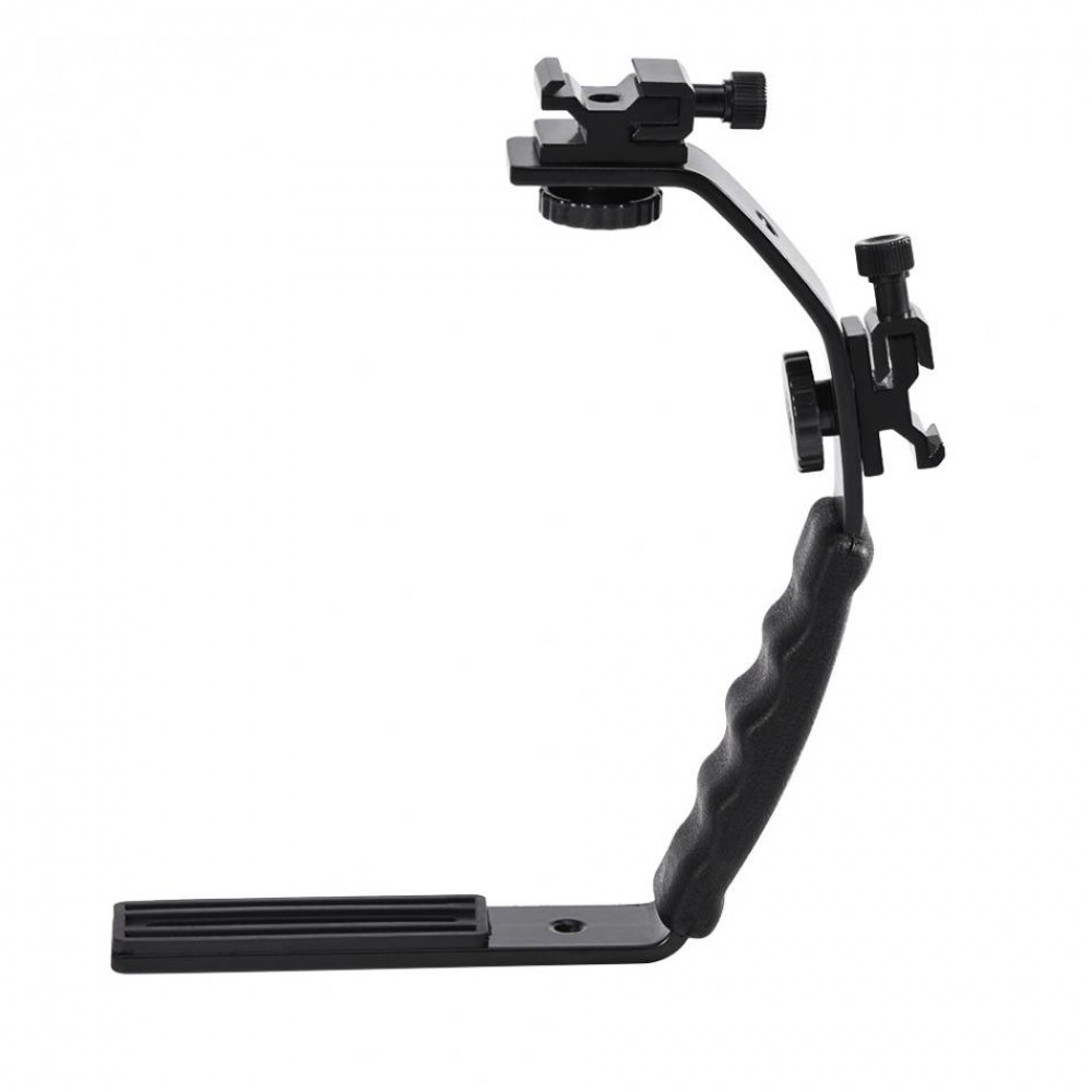 Flash Accessories L-Shaped Flash Bracket Holder Hot Shoe Mount For Flashlight DV Camcorder 120/135 Film Camera