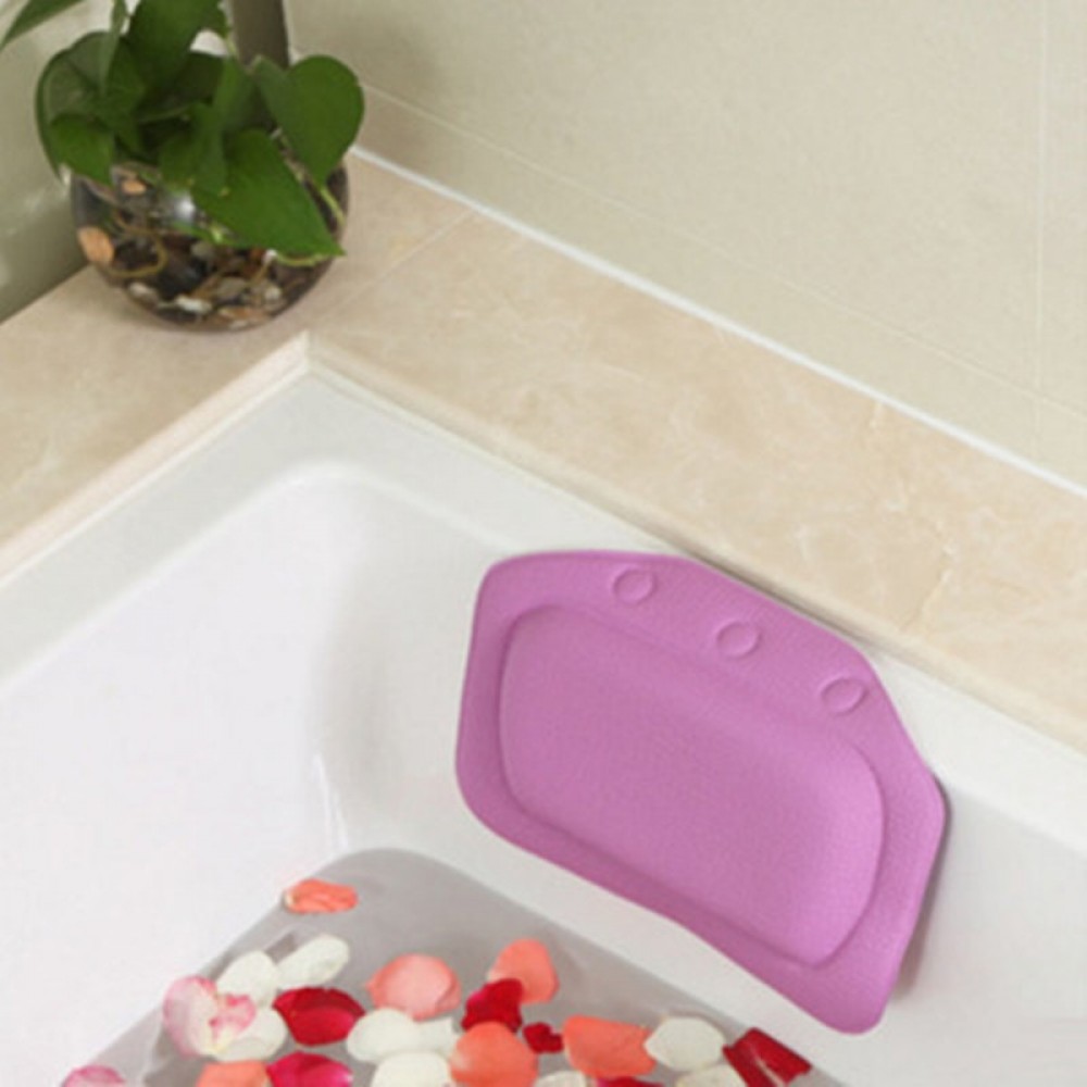SPA Bath Pillow Home Bathtub Pillow PVC Neck Bathtub Cushion Soft Headrest Suction Cup Bathtub Pillow Accessories