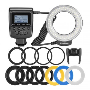 Eachshot RF-550D RF 550D Macro 48 pieces LED Ring Flash Light for Canon Nikon Pentax Olympus Panasonic DSLR