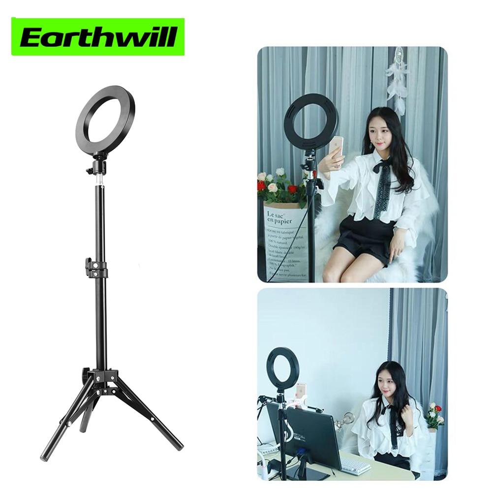 Photography 6 inch fill light dimmable LED self-timer ring lights video live 3500-5500k indoor shooting light USB plug 3 modes