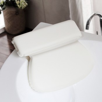 1 Pcs Eco-friendly Flexible Comfort PU Bath Pillow Bathtub Spa Pillow Headrest Bathroom Supplies With Silica Gel Suction Cups