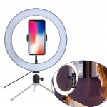 New LED Ring Flash Lights with Holder for Iphone Xiaomi Huawei Samsung phones LED Flash Lamp with Ball Head for Tripod Bloggers