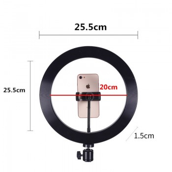 New LED Ring Flash Lights with Holder for Iphone Xiaomi Huawei Samsung phones LED Flash Lamp with Ball Head for Tripod Bloggers