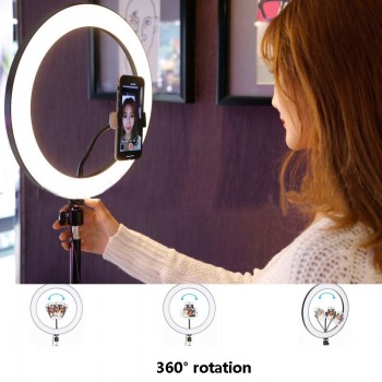 New LED Ring Flash Lights with Holder for Iphone Xiaomi Huawei Samsung phones LED Flash Lamp with Ball Head for Tripod Bloggers