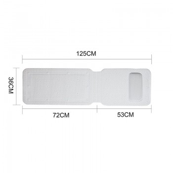 LIVING SMART Bathtub Mat with Single Pillow Hollow PVC Foam Spa Bathtub Pad Non-Slip 49.21 x 14.17inch