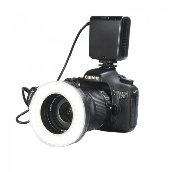 Mamen Macro Ring Flash For Sony Nikon D3200 D3300 D3100 Canon 60D 80D 600D 1300D 70D Camera Flash Light Speedlite LCD Display