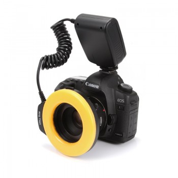 Mamen Macro Ring Flash For Sony Nikon D3200 D3300 D3100 Canon 60D 80D 600D 1300D 70D Camera Flash Light Speedlite LCD Display