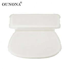 Sponge Bath Tub Spa Pillow Anti-slip Bathtub Neck Back Support Bathtub Cushion with 7 Powerful Suction Cups