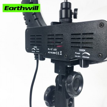 12 inch Photo Studio Camera  Mobile Video Live LED Round Fill Light 3200-5500K 110-240v   Dimmable Makeup Beauty Ring Light