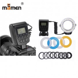 Mamen Macro Ring Flash Light For Nikon D7000 D5100 D90 Camera LED Light 5cm-150cm Ring Flash Speedlite 3000K-15000K