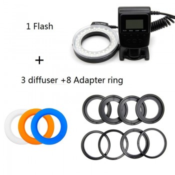 Mamen Macro Ring Flash Light For Nikon D7000 D5100 D90 Camera LED Light 5cm-150cm Ring Flash Speedlite 3000K-15000K