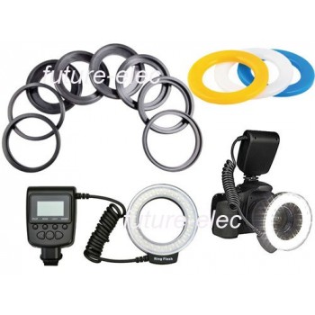 Macro LED Ring Flash Light Speedlite 48Pcs HD130 for Canon Nikon Olympus SLR Camera 49mm/52mm/55mm/58mm/62mm/67mm/72mm/77mm Lens