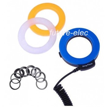 Macro LED Ring Flash Light Speedlite 48Pcs HD130 for Canon Nikon Olympus SLR Camera 49mm/52mm/55mm/58mm/62mm/67mm/72mm/77mm Lens