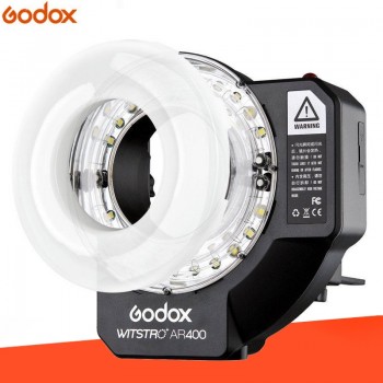 Godox AR400 400W Li-ion Battery LCD Panel Powerful Macro LED Ring Flash Speedlite Video Light Kit photography Ring Flash