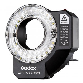 Godox AR400 400W Li-ion Battery LCD Panel Powerful Macro LED Ring Flash Speedlite Video Light Kit photography Ring Flash