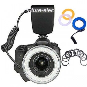 HD-130 Macro LED Ring Flash Light 48Pcs for Canon 5D2 7D 5D Mark II 60D 6D 1100D 1000D 550D Nikon D7000 D5000 D3100 D90 D80 Lens