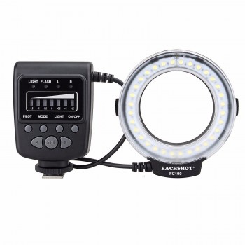EACHSHOT FC-100 Macro Ring Flash Light for Nikon D7100 D7000 D5200 D5100 D5000 D3200 D310  for Canon 650D 600D 60D 7D 550D 1100D